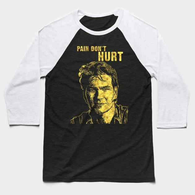 Pain Don`t Hurt - James Dalton [Road House] Abstract Art Style Tribute Baseball T-Shirt by Naumovski